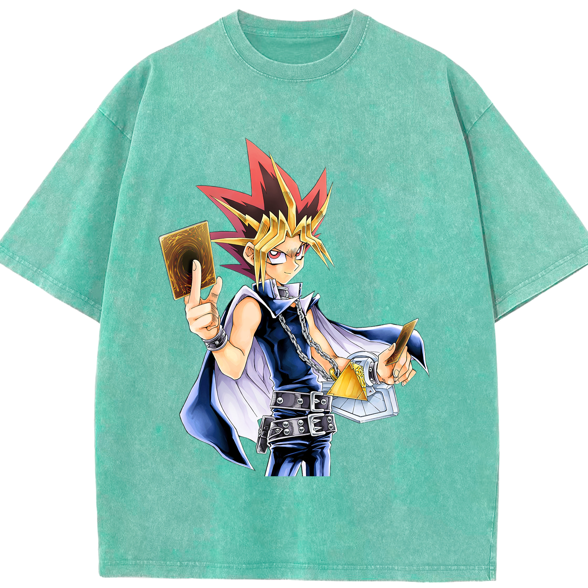 （画像用） 遊☆戯☆王 Yu-Gi-Oh! 綿100% ヴィンテージ風 半袖Tシャツ（フロントプリント）
